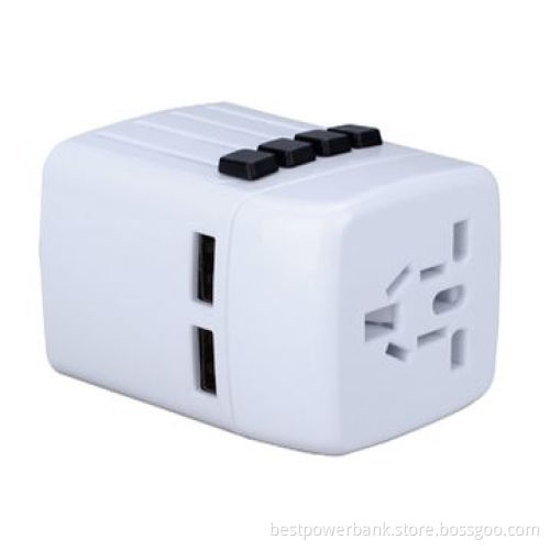Pantone Color Multi-nation Travel Adapters, 2.5A Dual-USB Port, CE, RoHS, FCC, SGS Mark